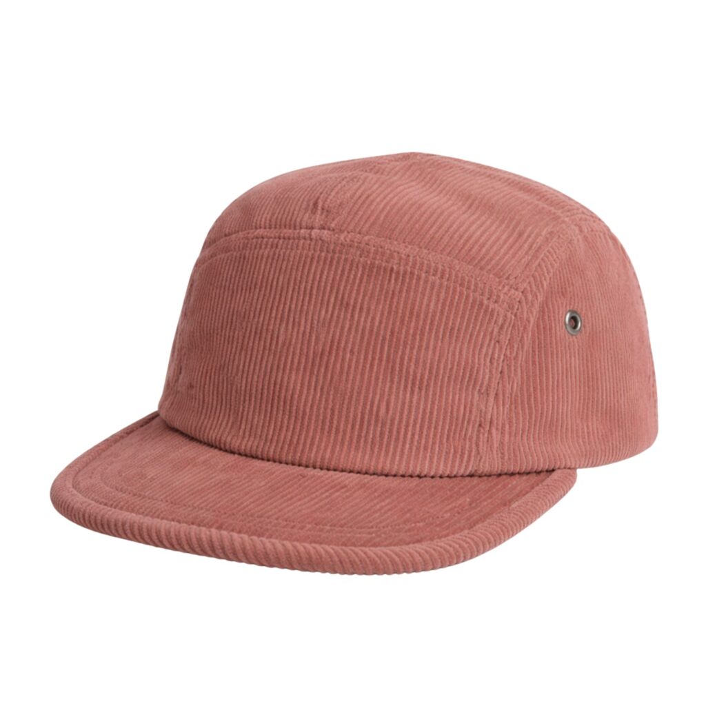 Casquette CAMPER rose personnalisable vue de 3 quart face