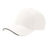 Casquette ESTORIL blanche personnalisable vue de 3 quart face