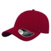 HIT_ROUGE BORDEAUX_3 QUART FACE Casquette HIT rouge bordeaux personnalisable vue de 3 quart face
