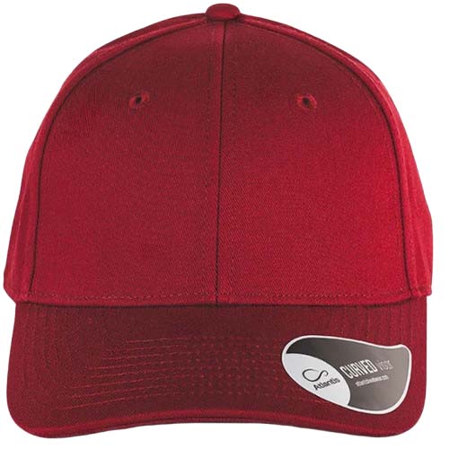 HIT_ROUGE BORDEAUX_FACE Casquette HIT rouge bordeaux personnalisable vue de face