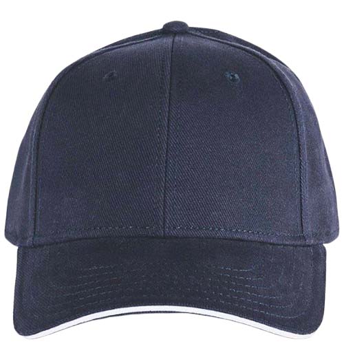 Casquette LIBERTY SANDWICH marine/blanc personnalisable vue de face