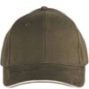 Casquette LIBERTY SANDWICH vert kaki/beige personnalisable vue de face