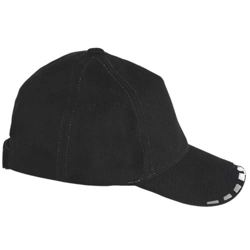 Casquette RALLY noire/blanc personnalisable vue de coté droit