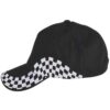 Casquette RALLY noire/blanc personnalisable vue de coté gauche