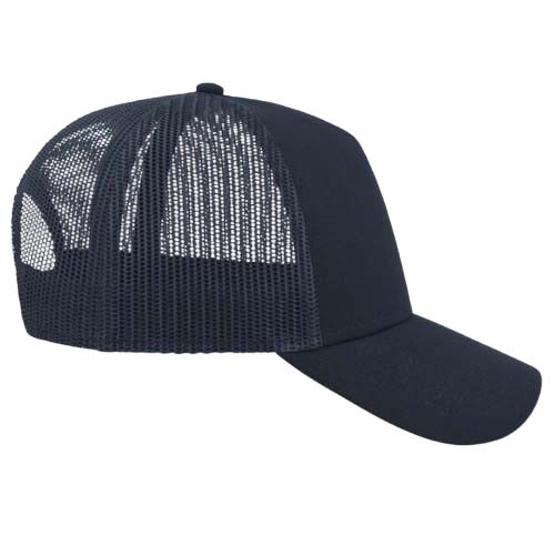 Casquette RAPPER COTTON marine/marine personnalisable vue de coté droit