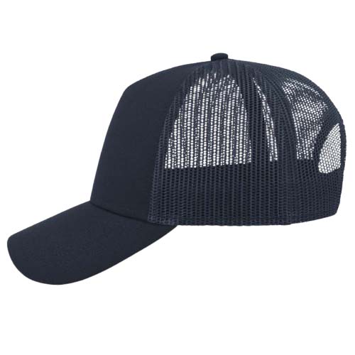 Casquette RAPPER COTTON marine/marine personnalisable vue de coté gauche