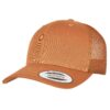 Casquette RETRO TRUCKER orange personnalisable vue de 3 quart face