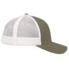 RETRO_TRUCKER_BICOLORE_VERT KAKI BLANC_DROIT Casquette RETRO TRUCKER BICOLORE vert kaki/blanc personnalisable vue de coté droit