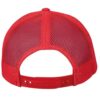 Casquette RETRO TRUCKER CF rouge/blanc personnalisable vue de dos