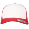 Casquette RETRO TRUCKER CF rouge/blanc personnalisable vue de face