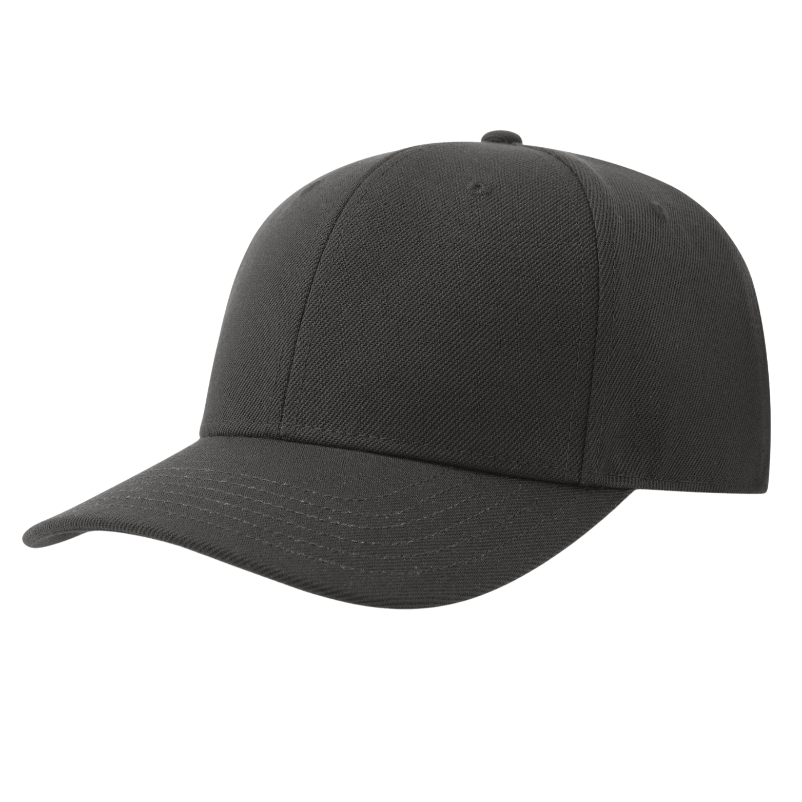 BEAT_GRIS FONCE_3 QUART FACE Casquette BEAT gris foncé personnalisable vue de 3 quart face