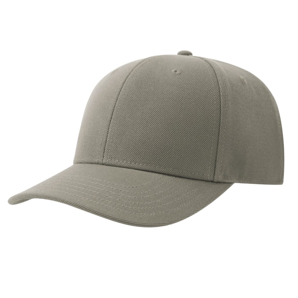 Casquette BEAT gris personnalisable vue de 3 quart face