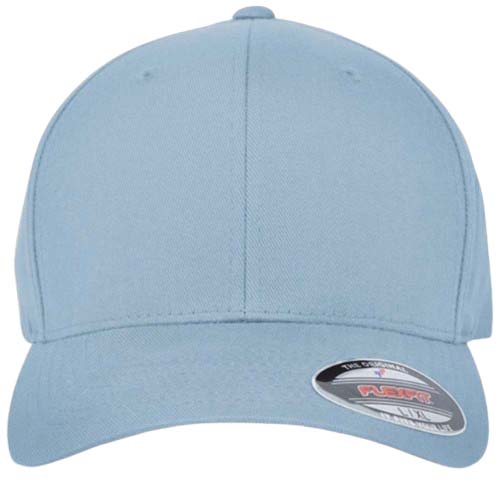 Casquette FLEX bleu ciel personnalisable vue de face